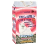 Наполнитель Pussy Cat 10 л 4.88 кг древесный, впитывающий
