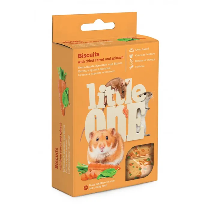 ZuSYhJKGw7mrFWCKt9kxSKYUhMIuXasn-4FzNl9jZRU= Бисквиты для грызунов Little One мелких морковь-шпинат 5*7г — изображение 1
